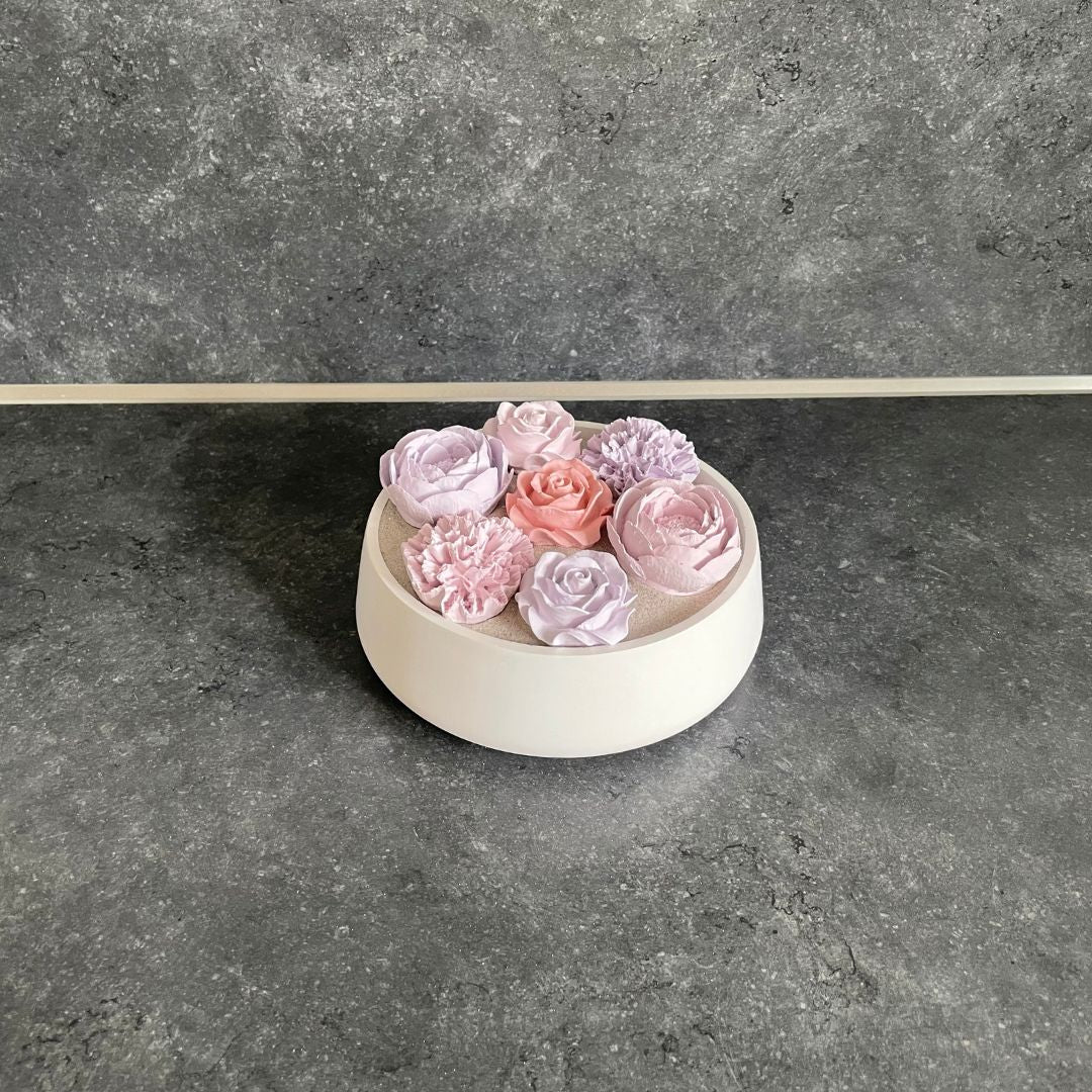 3er Set Blumen - Rose, Nelke, Pfingstrose