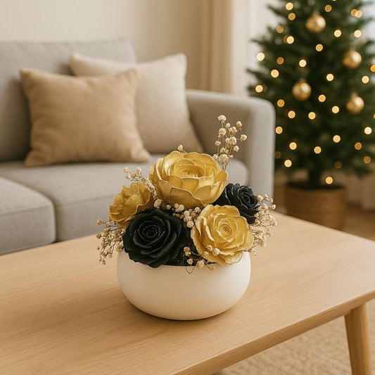 Weihnachtsblumengesteck – elegant & handgefertigt