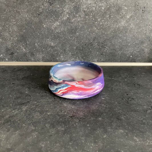Runde Schale bunt marmoriert
