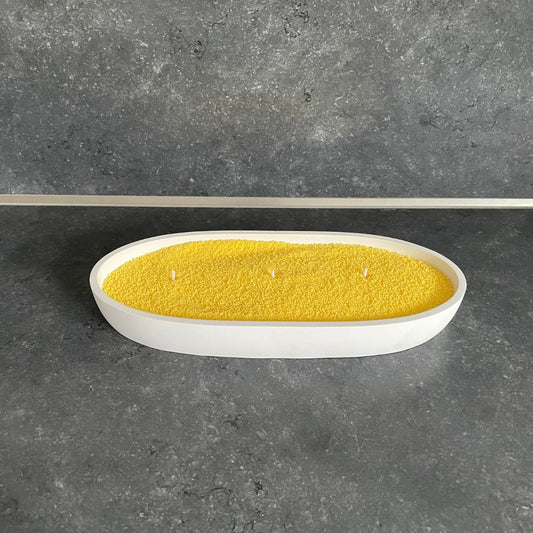 Großes Set - Ovale Schale mit Kerzensand