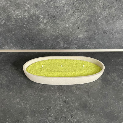 Großes Set - Ovale Schale mit Kerzensand