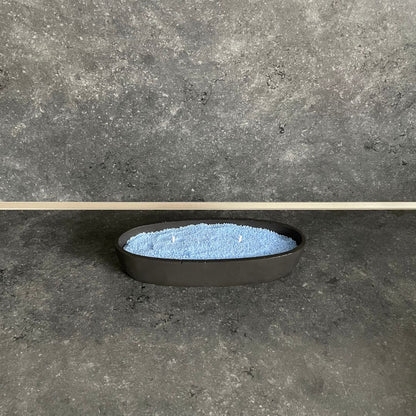 Kleines Set - Ovale Schale mit Kerzensand
