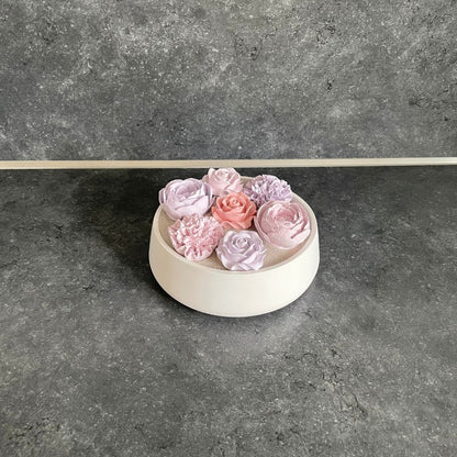 3er Set Blumen - Rose, Nelke, Pfingstrose